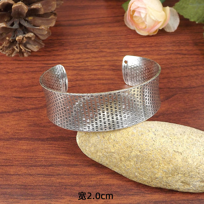 Wholesale Retro Ethnic Style Peony Wide Bracelet