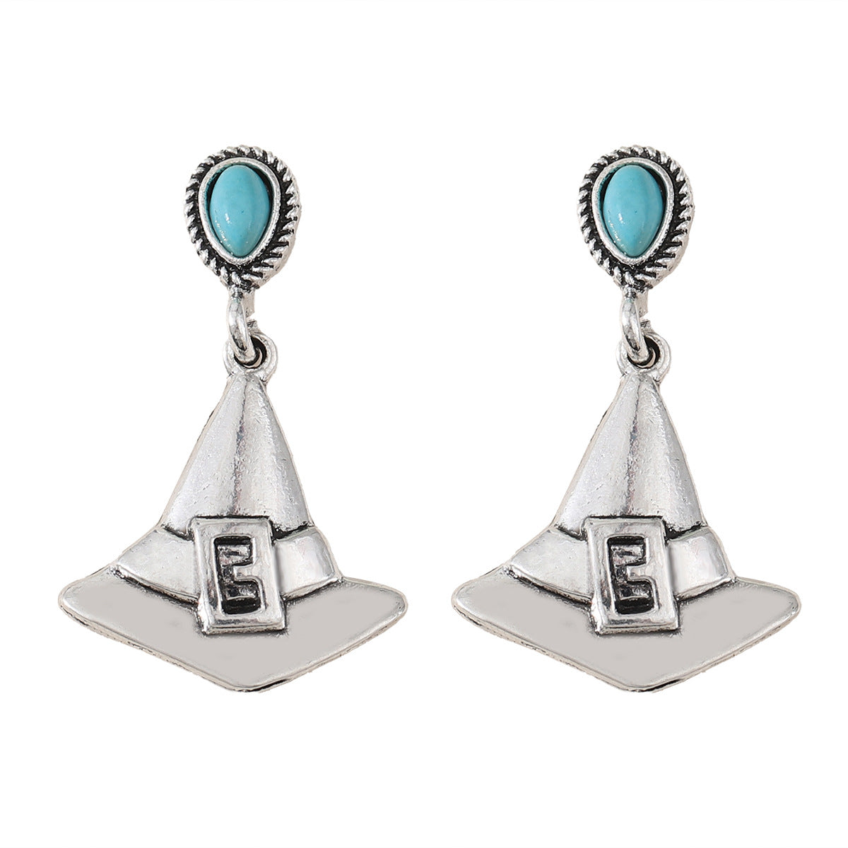 Wholesale  ghost skull magic hat earrings hip hop punk style