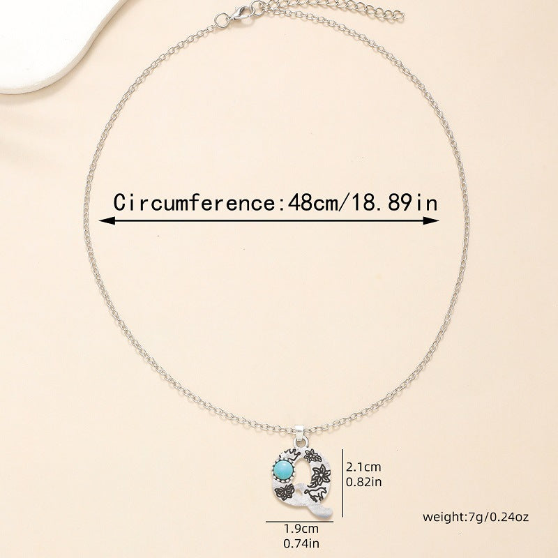 Wholesale Alloy English letter necklace western style