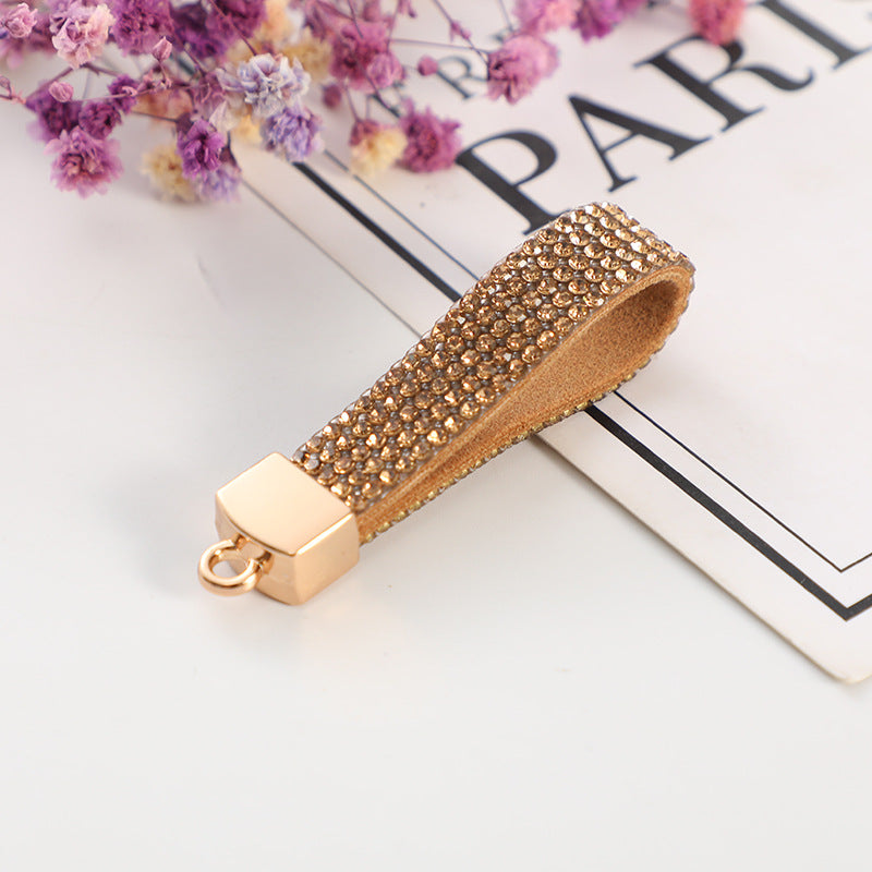 Accesorios de cadena de llaves de diamantes de aleación de zinc al por mayor