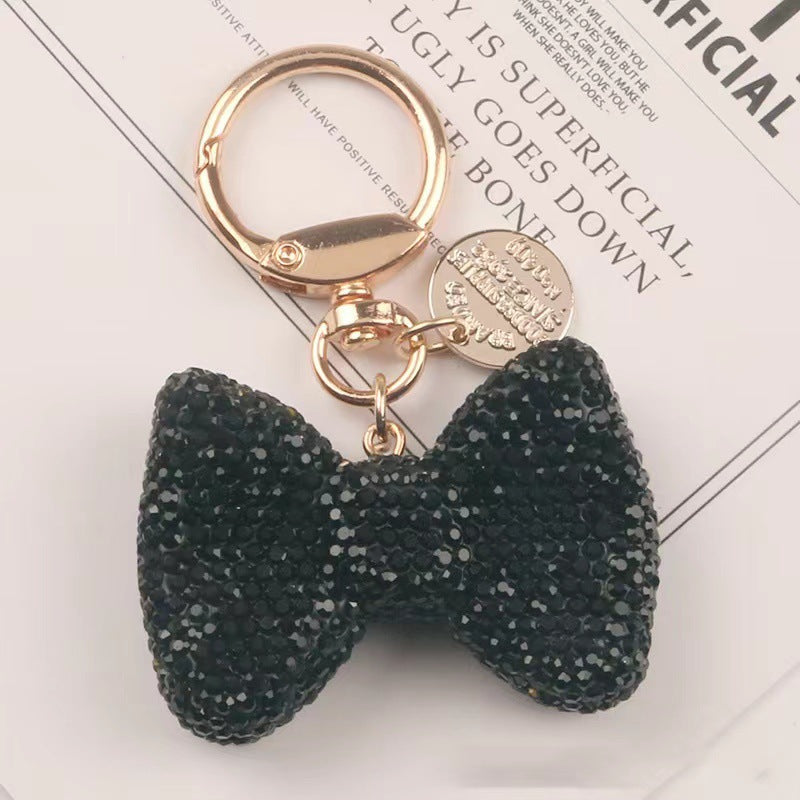 Wholesale Zinc Alloy Full Diamond Bow Keychains