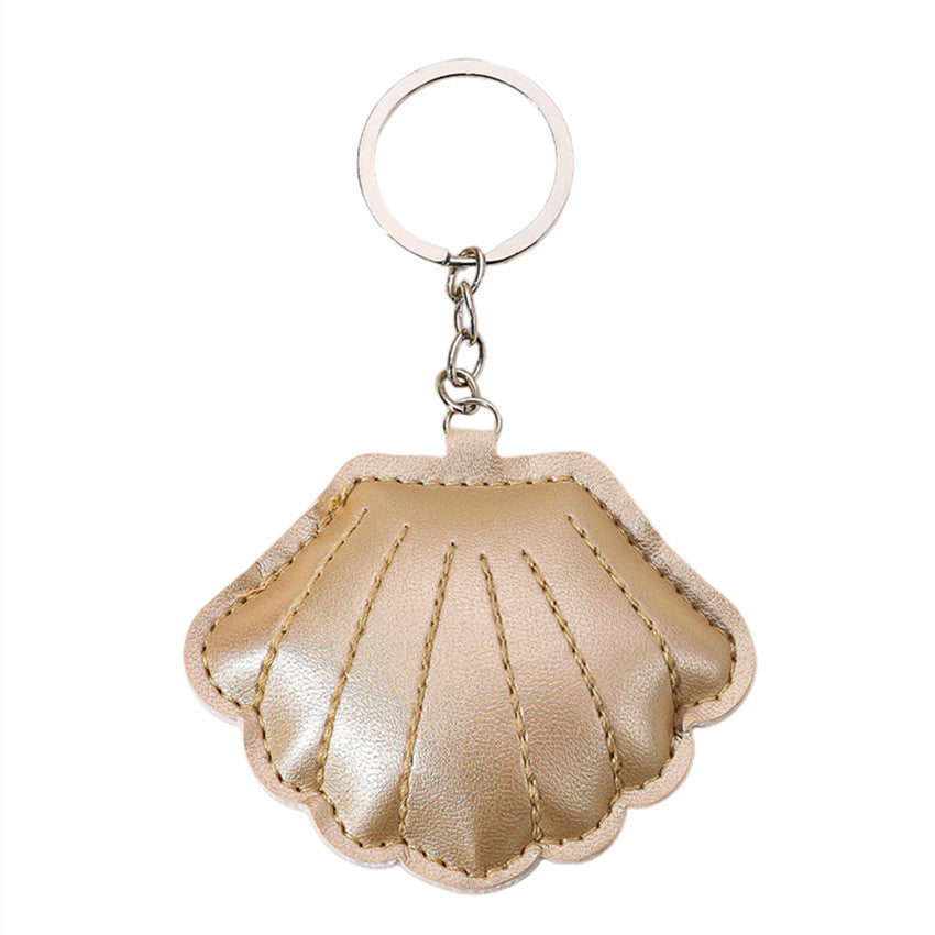Wholesale Leather Pearl Shell Keychain