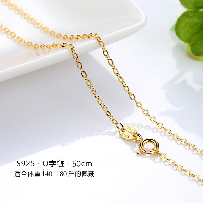 Wholesale Clavicle chain gold plated silver chain bare chain