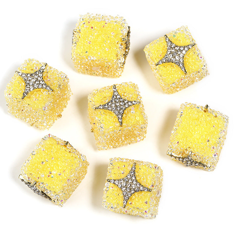 Wholesale  5pcs Colorful soft candy double-sided heart bow Acrylic Beads