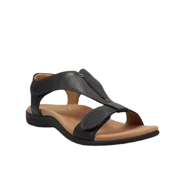 Plataforma de goma de verano al por mayor zapatos para mujeres con sandalias de playa de velcro buckle