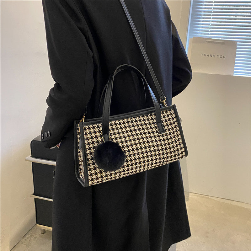 Wholesale Leopard Print Cow Print Plush Shoulder Bag