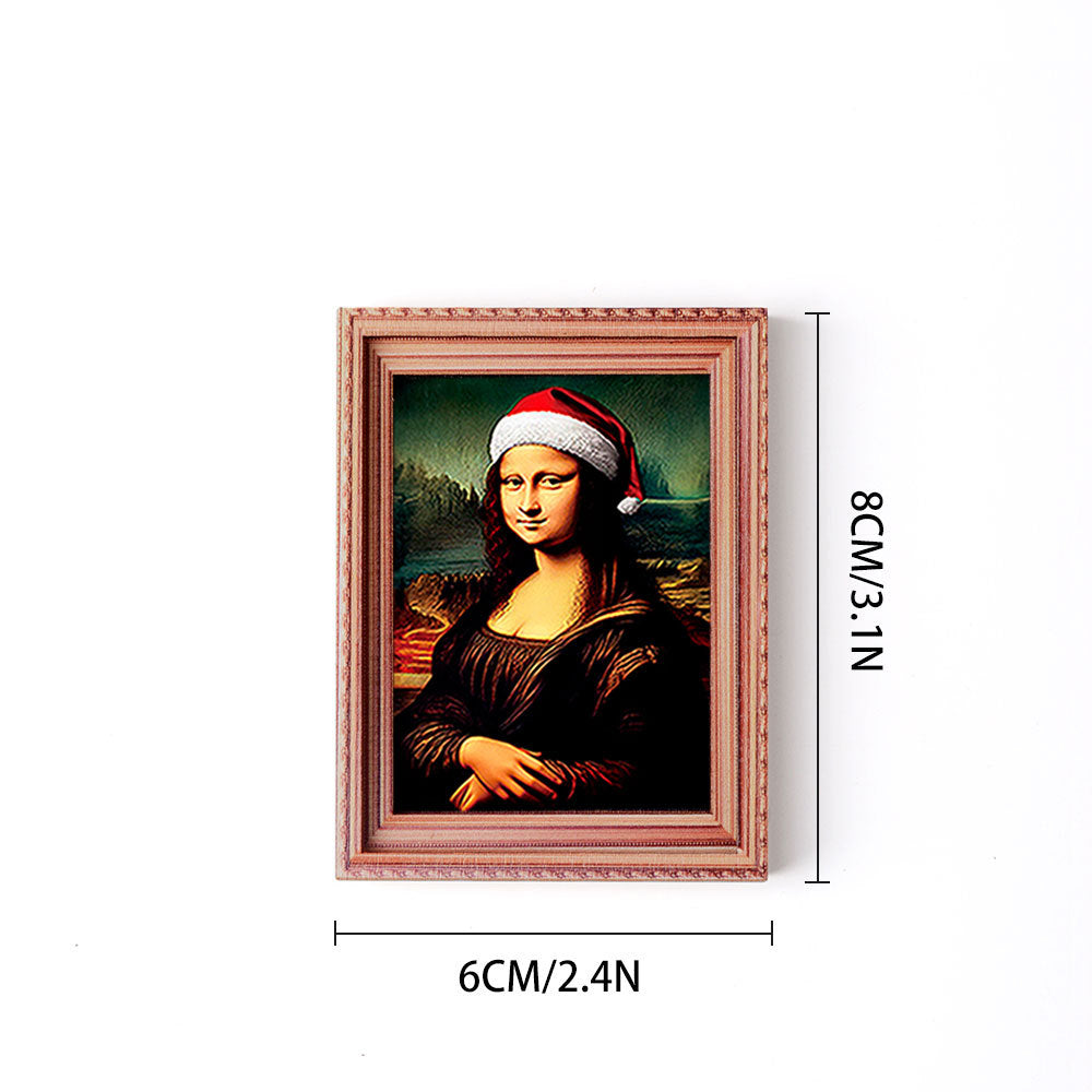 Wholesale Christmas Retro Wooden Photo Frame Magnetic Fridge Magnet