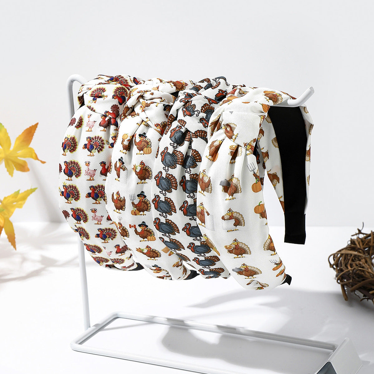 Wholesale Thanksgiving Printed Headband Holiday Hair Accessories