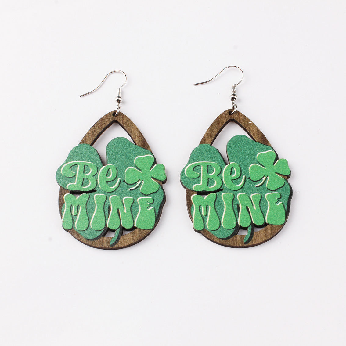 Wholesale Carnival Printed Wooden Drop Earrings
