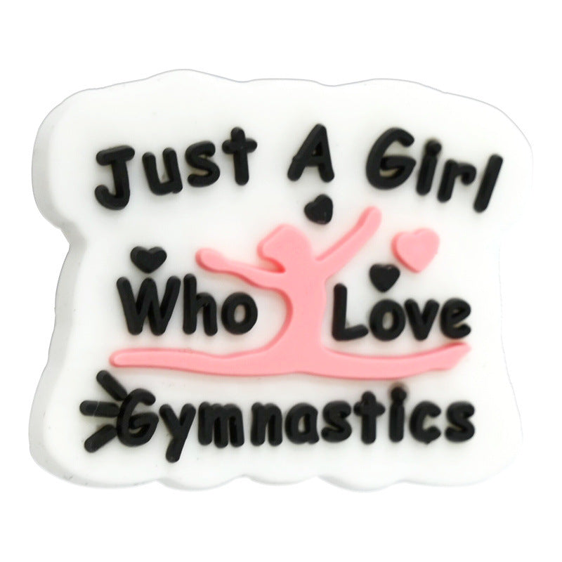 Wholesale Random 100pcs Gymnastics Series Ballpoint Pen Accessories  Beads Focal Beads