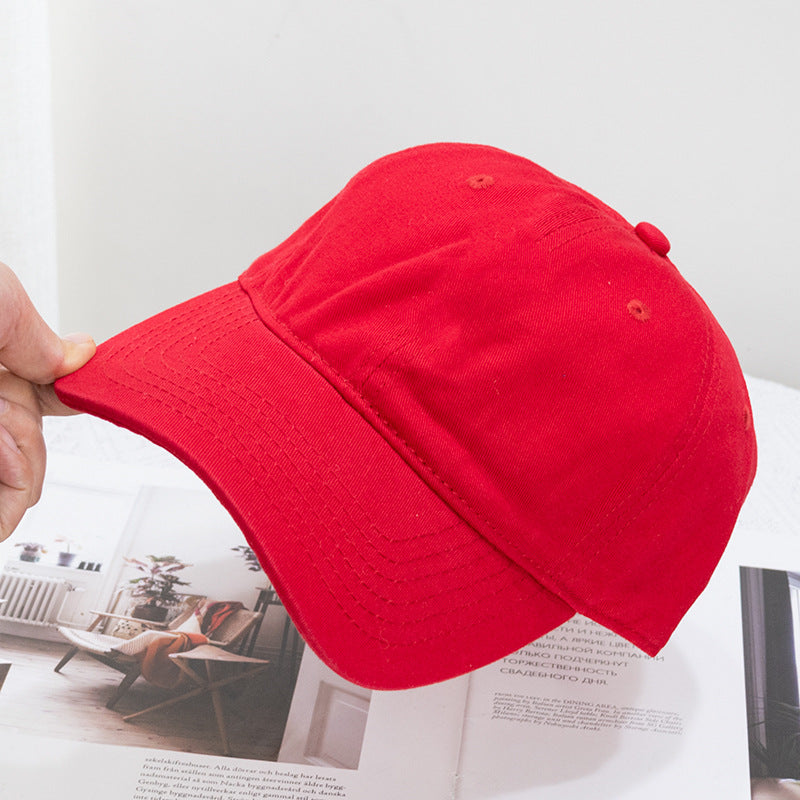 Wholesale Washed Solid Color Soft Top Versatile Curved Brim Baseball Cap