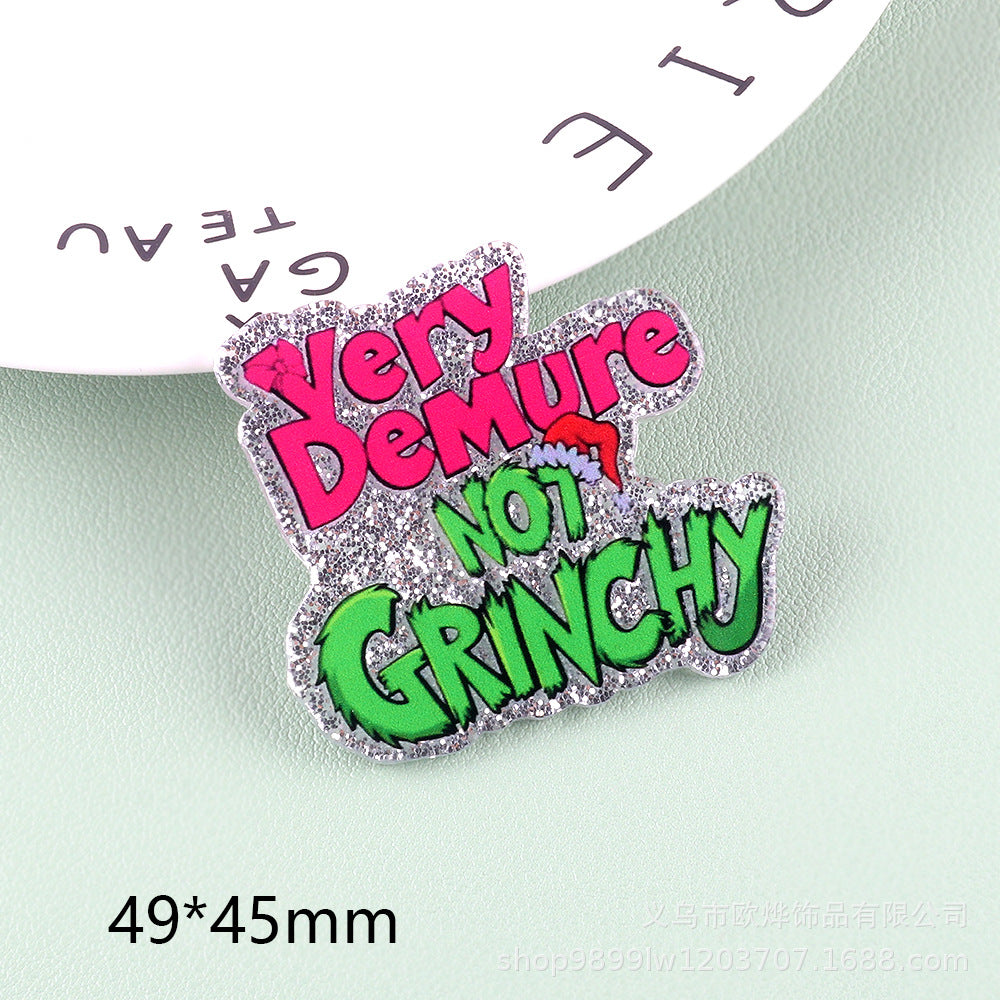 Wholesale 10pcs/pack Cute Cartoon Christmas Ornaments with Acrylic