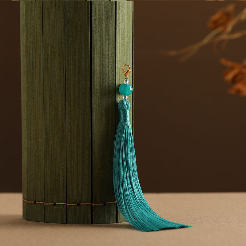 Wholesale 12CM Beaded Lobster Clasp Tassel Pendant