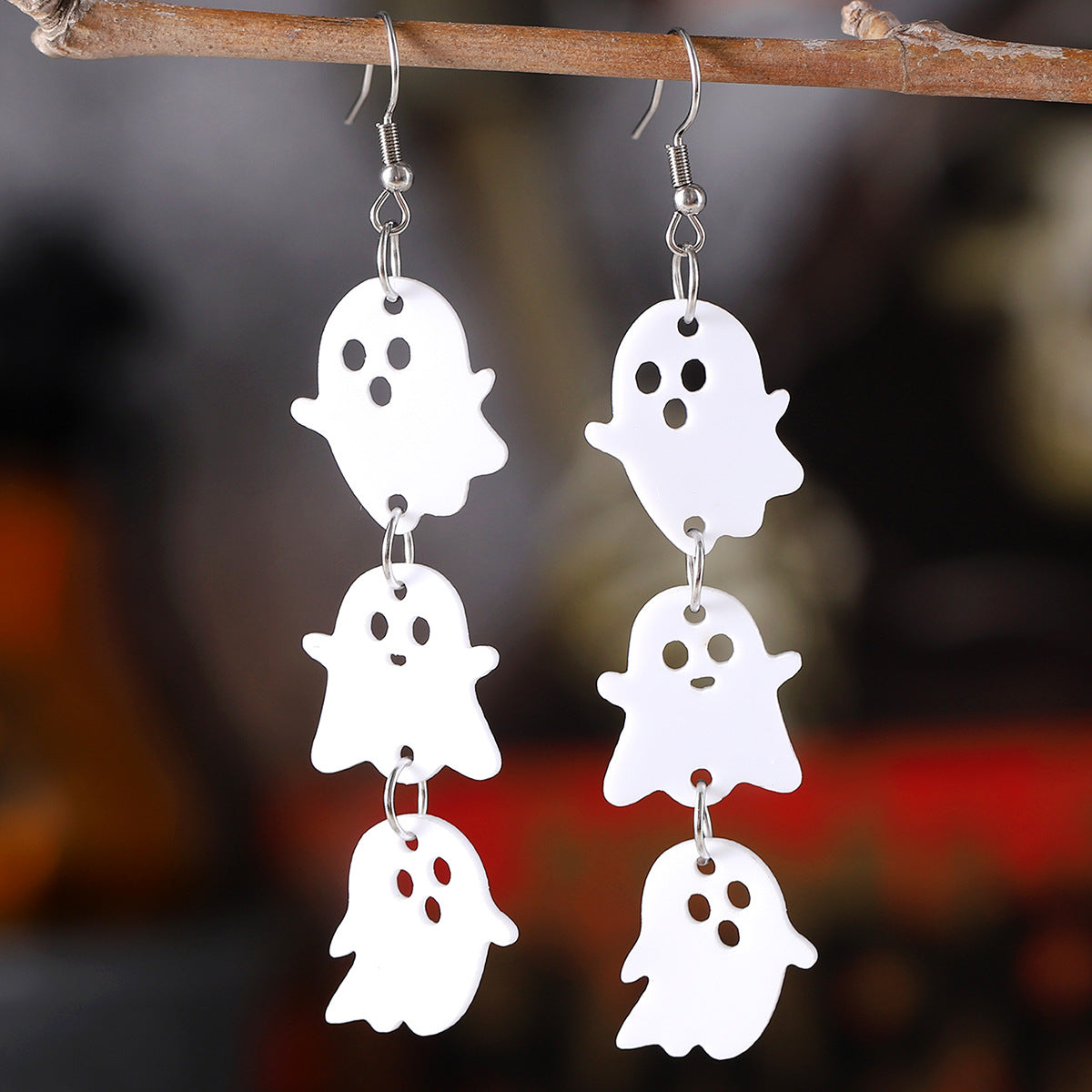 Wholesale Acrylic Gothic  Triple ing Pendant Earrings