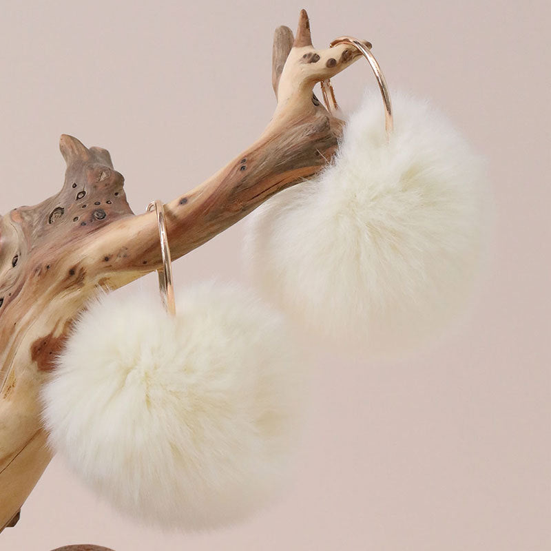 Wholesale Plush Ball Earrings