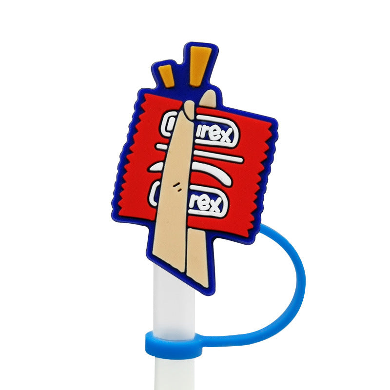 Wholesale PVC Personalized Creative Straw Tube Cap