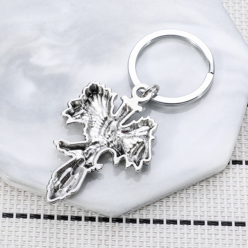 Wholesale Domineering Eagle Cross Keychain