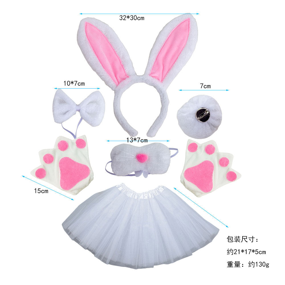 Wholesale Easter Rabbit Ears Cute White Rabbit Nose Headband