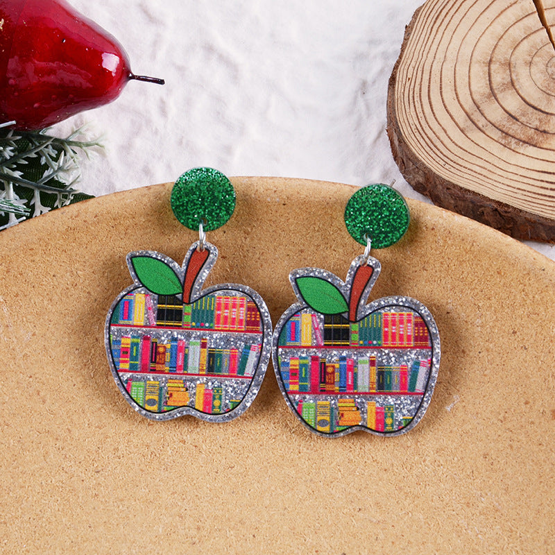 Wholesale Valentine' s Day heart-shaped geometric acrylic earrings