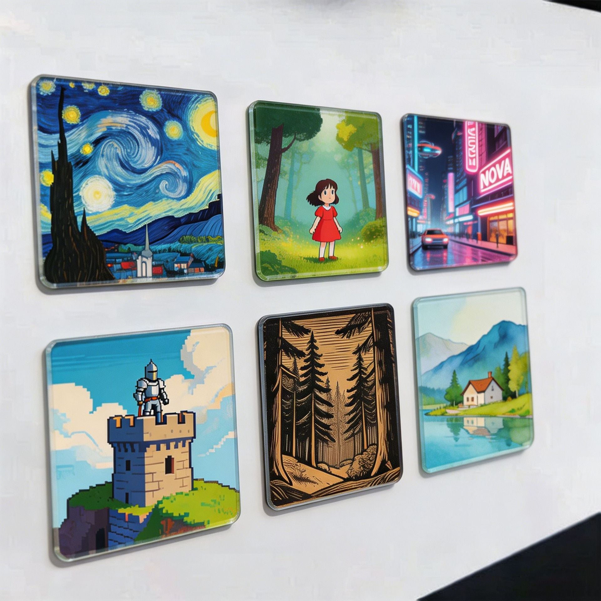 Wholesale DIY Fridge Magnet Kit: High-Transparency Acrylic with Magnetic Backing ( Handmade Materials)
