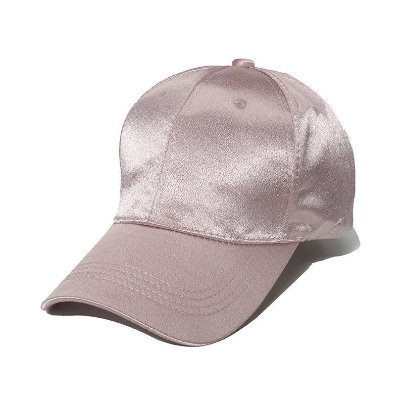 Wholesale Silk Satin Solid Color Casual Baseball Hat