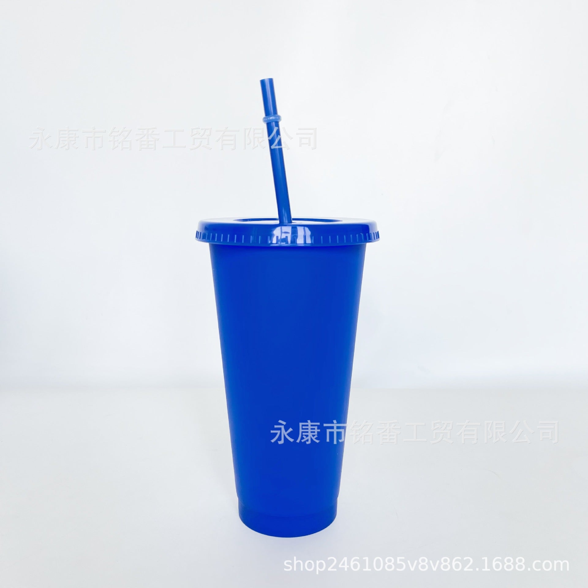 Wholesale 5pcs 24OZ solid color PP plastic large capacity 710ml straw cup