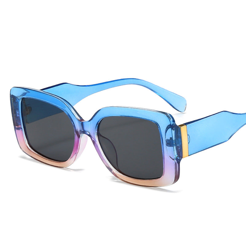 Wholesale Box Retro Sunglasses Women's Personalized Gradient  Sunglasses Large Frame Fashionable Street Beat
