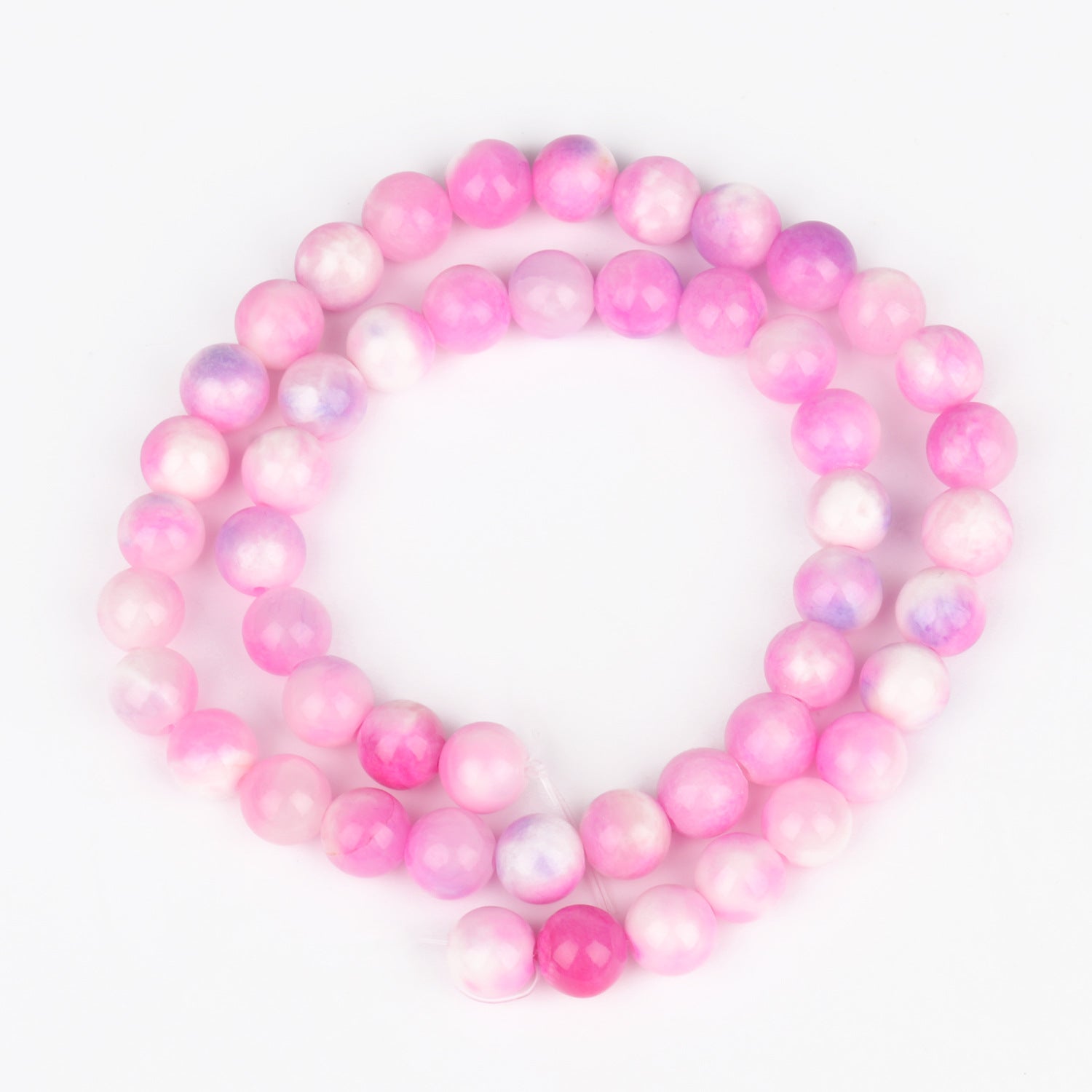 Al por mayor 62 piezas de 6 mm de 6 mm hechas a mano de bricolaje de calcedonia de bricolaje