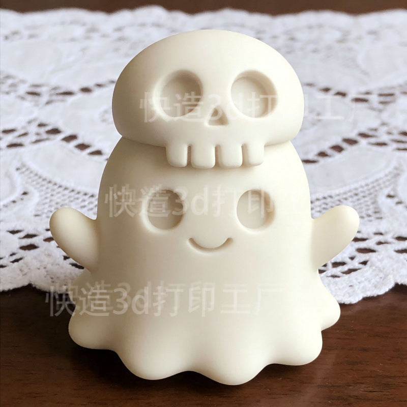 Wholesale 3D White Skull Ghost  Desktop Ornament,  Modern Minimalist Home Decor