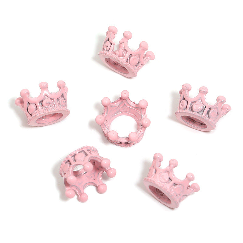 Wholesale 100PCS/Pack bear three-dimensional small crown beaded diy alloy accessories mobile phone chain key chain accessories