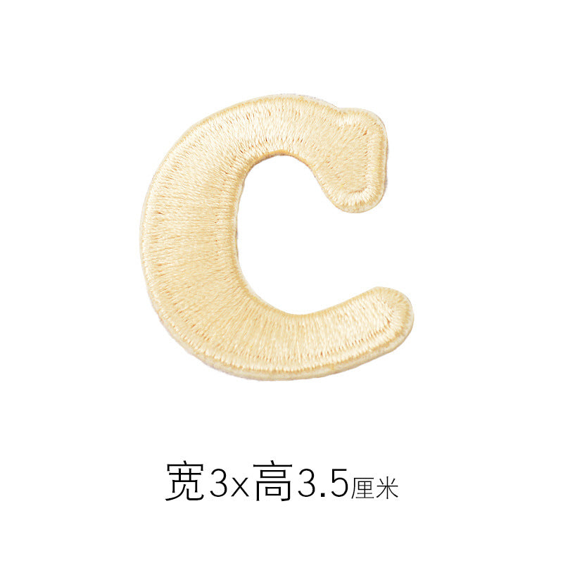 Wholesale Embroidered Letter R Patch Iron On Sew On Applique For Caps T Shirts Towels DIY Decorative Craft Supply