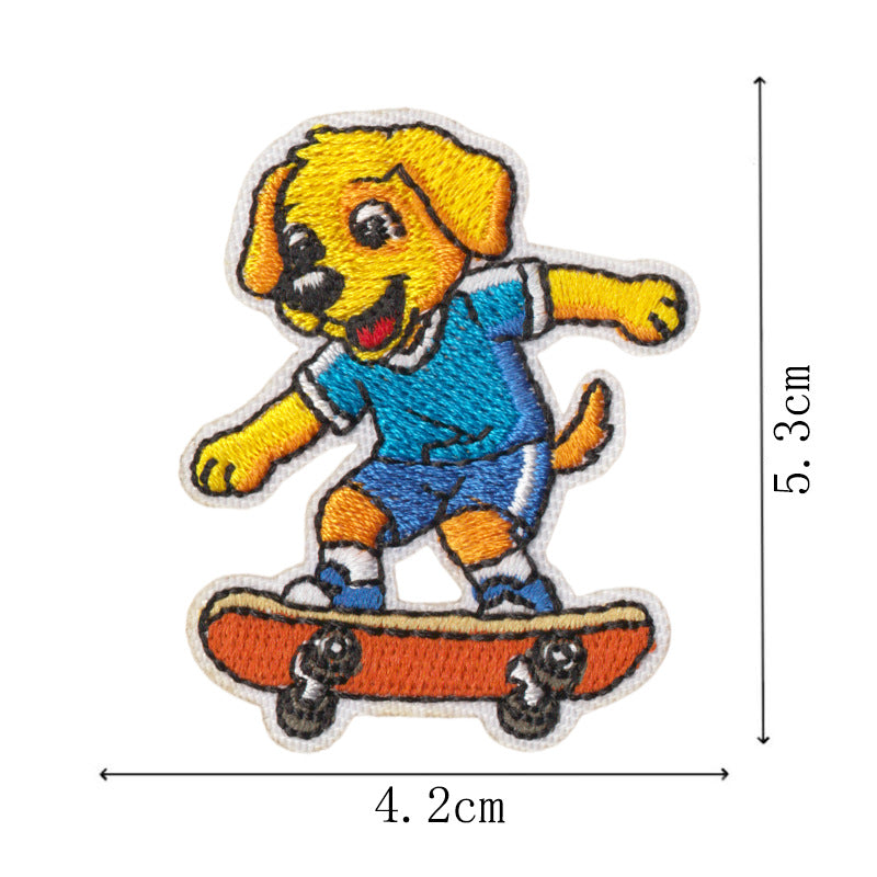 Wholesale Stylish Cute Animal Polyester Iron On Patches 9 Piece Set For Towels Clothing DIY Craft Boutique