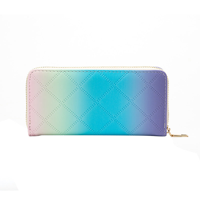 Wholesale gradient color long wallet