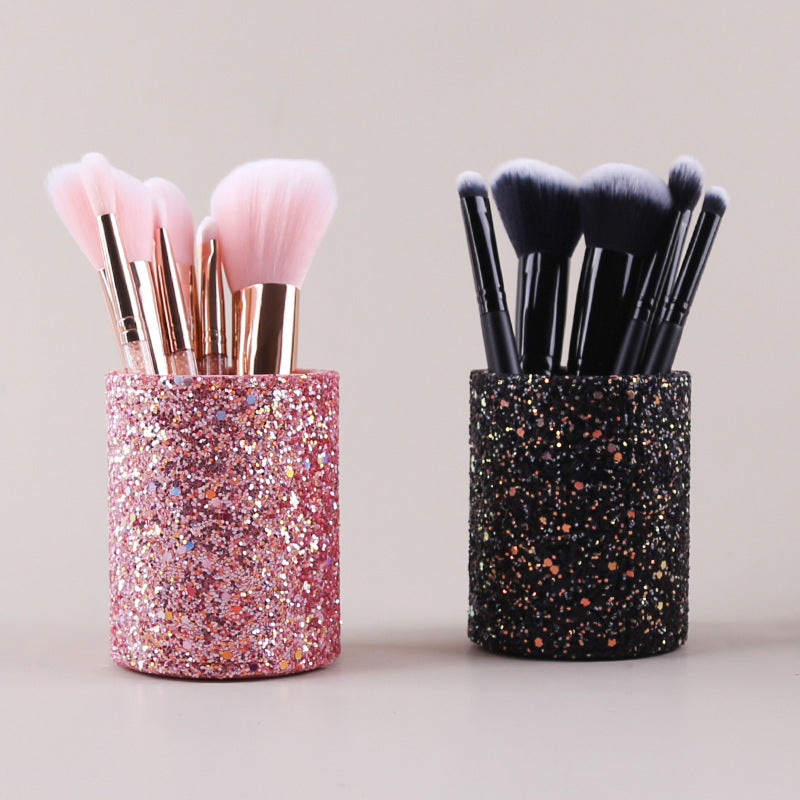 Wholesale Desktop Dressing Table Makeup Manicure Shop Dustproof Makeup Brush Storage Bucket