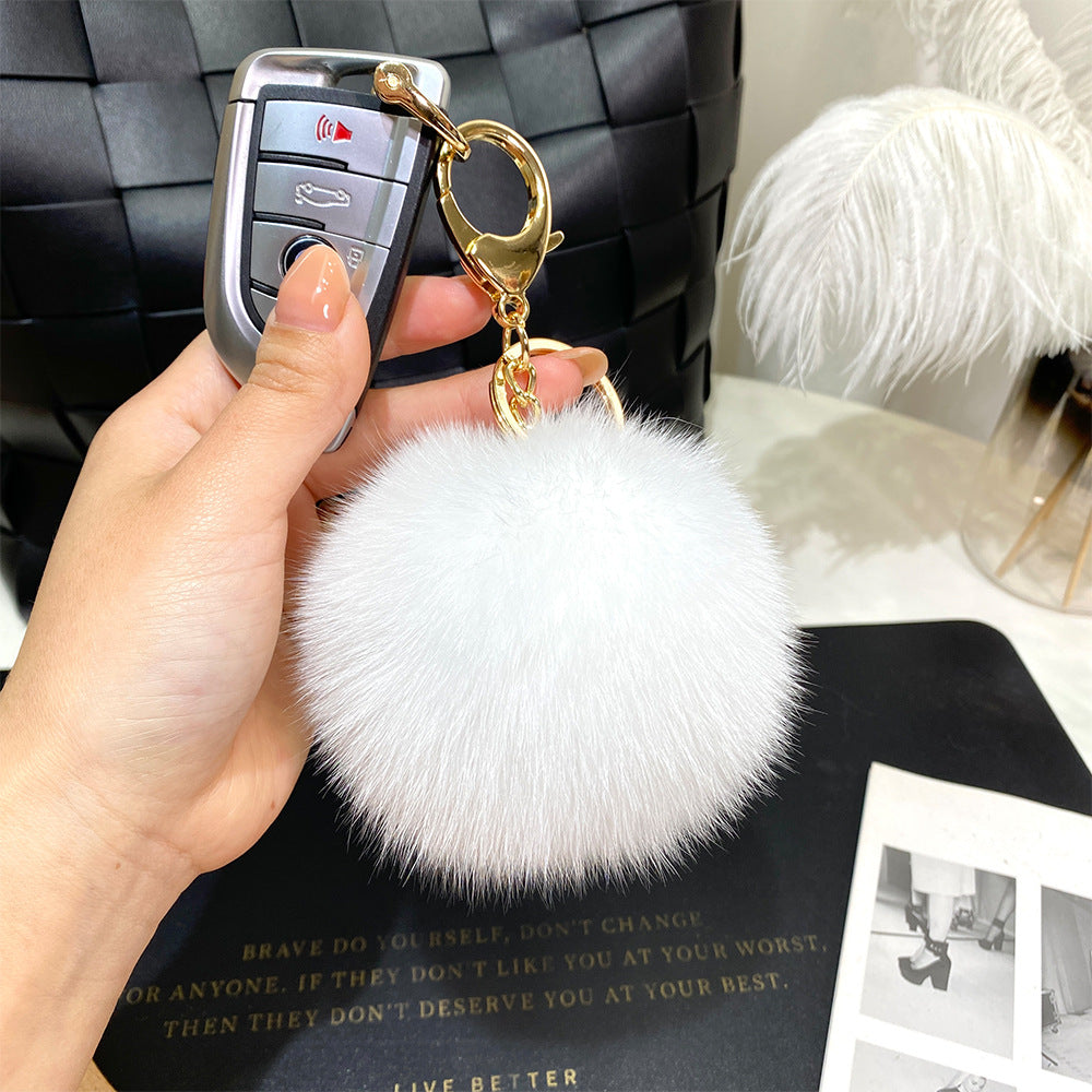 Wholesale 9cm Fur Ball Keychain
