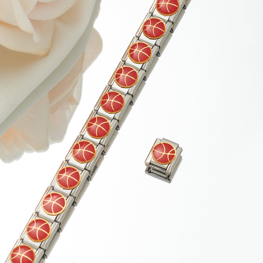 Wholesale Personalized Hand-stitched DIY Pattern Stainless Steel Combination Bracelet