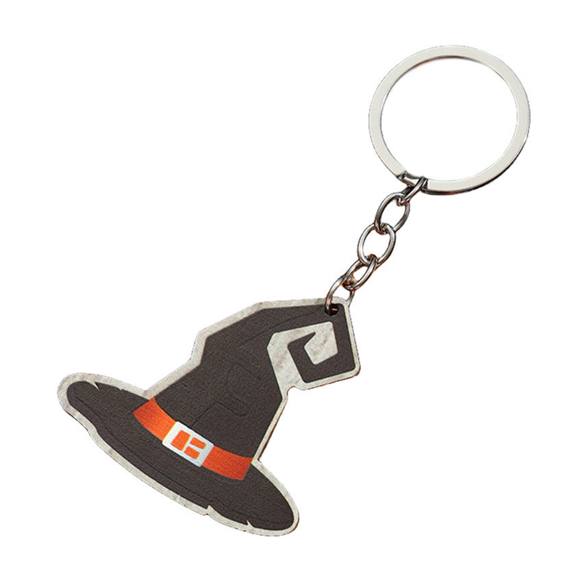 Wholesale Halloween Cartoon Bats, Ghosts, Kittens, Skeletons, Spiders, Pumpkins, Wooden Keychains