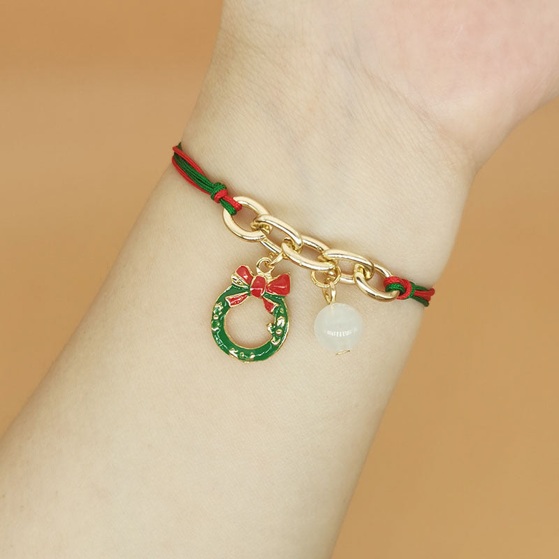 Wholesale Luminous Christmas Alloy Woven Bracelets