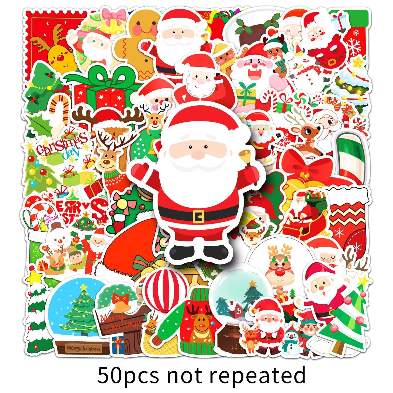 Wholesale 50pcs/ pack Christmas graffiti personality  cartoon holiday sticker waterproof