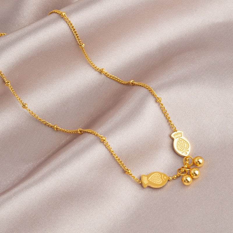 Wholesale Gold Titanium Steel Necklace for Women,  Non-Fading