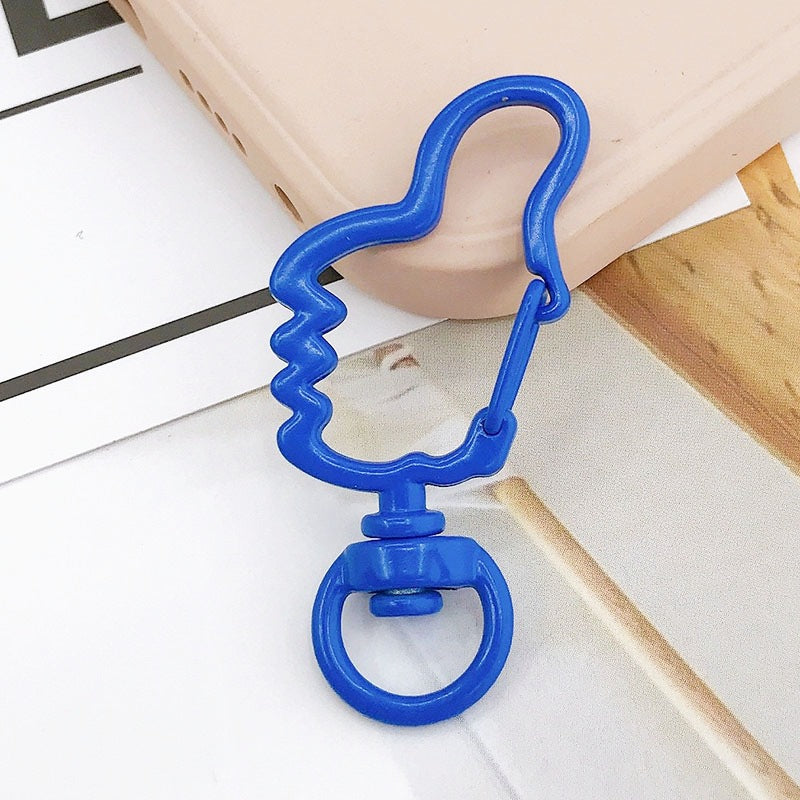 Wholesale Candy Color Painted Metal DIY Keychain Accessories