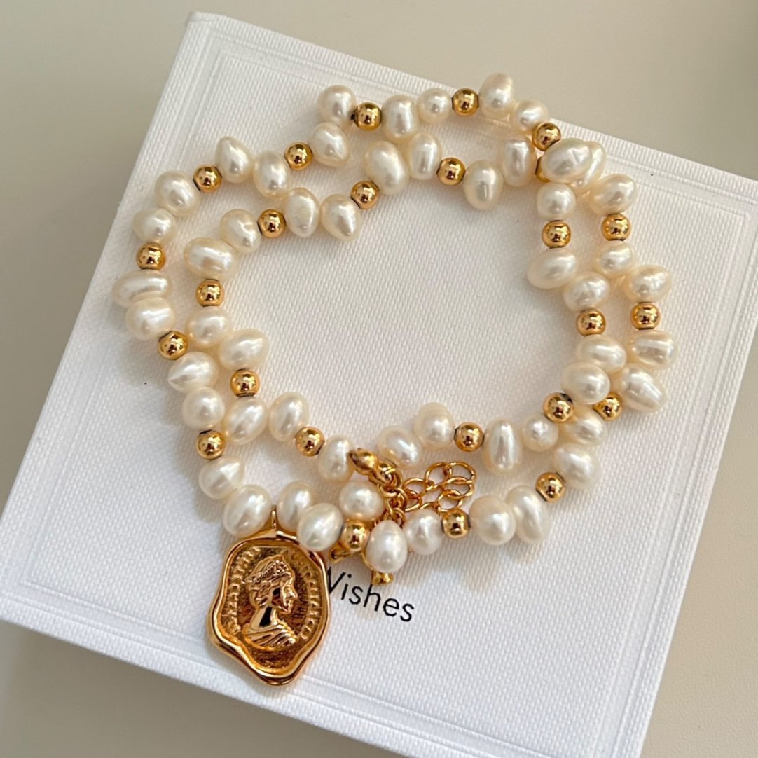 Wholesale Fashionable Pearl Stone-Shaped Pearl Necklace