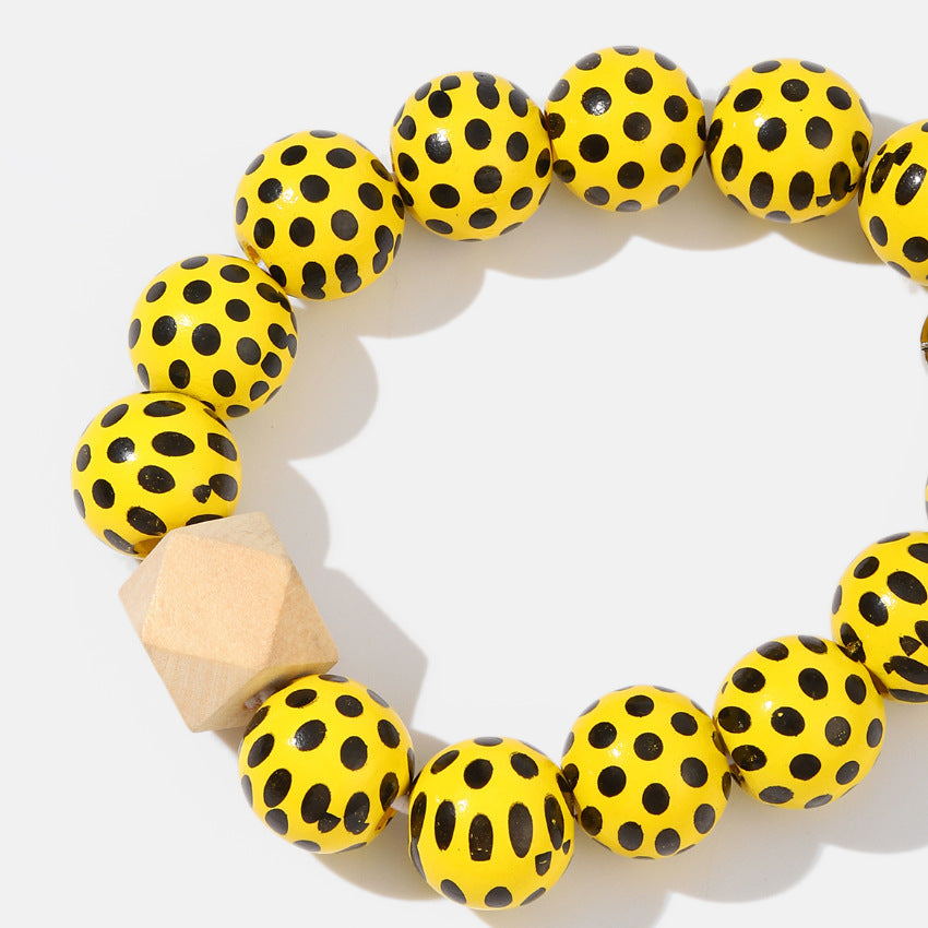 Wholesale Wooden Beaded Wrist Keychain