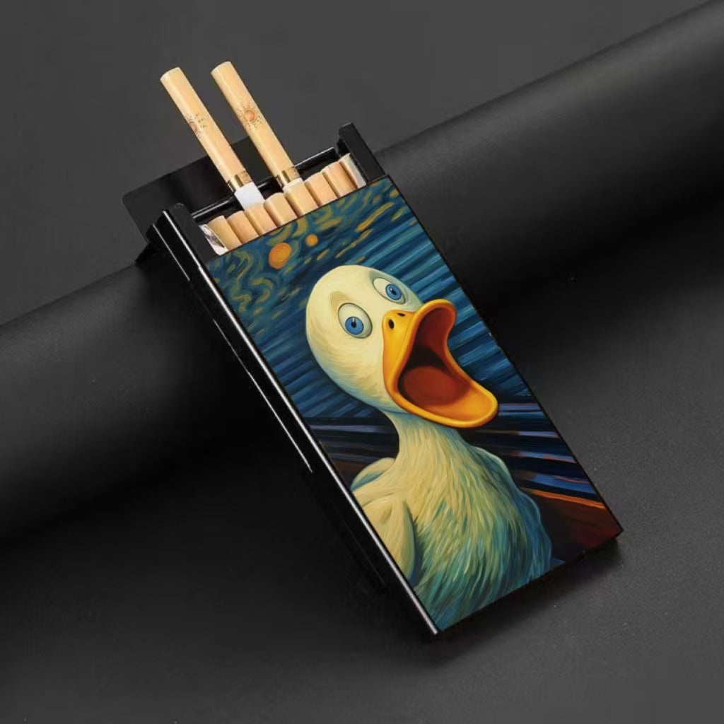 Wholesale Metal Fine Tube Anti Drop and Moisture-proof Painted Creative Cigarette Box
