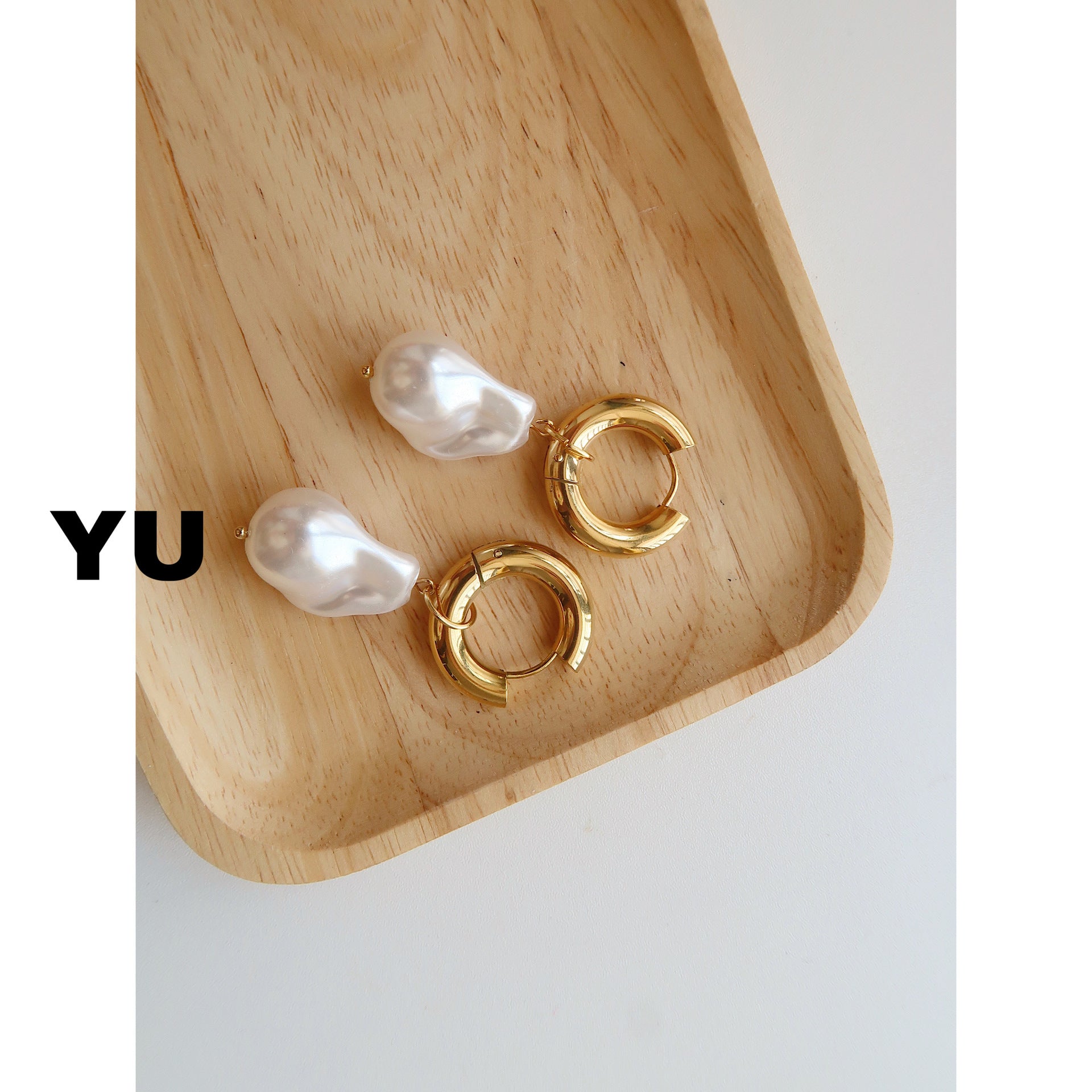 Wholesale Titanium Steel Pearl Earrings