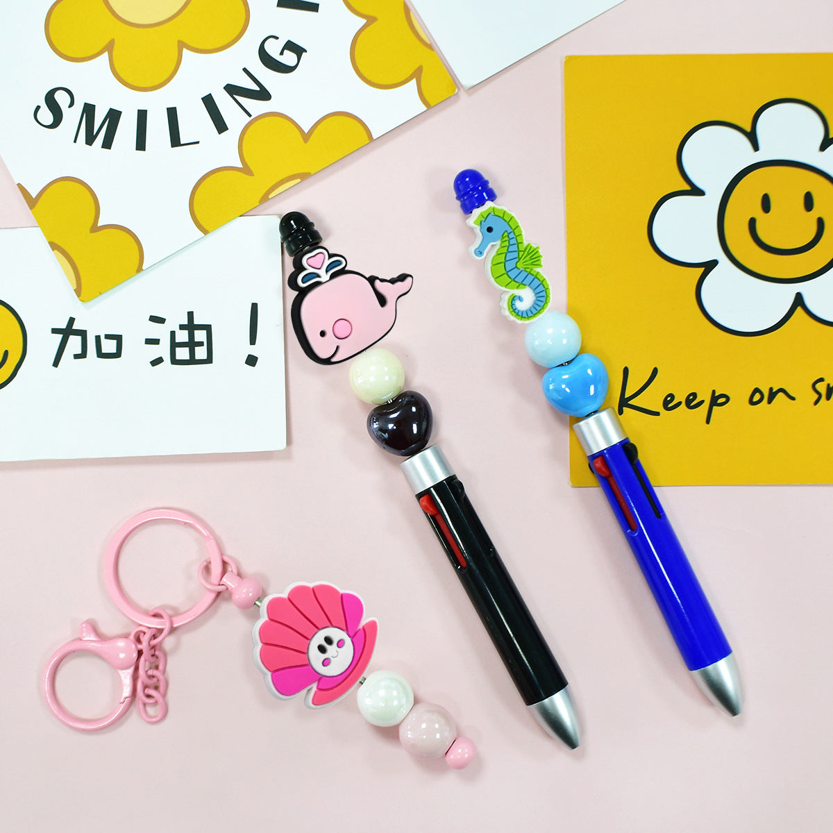 Wholesale   Random 100pcs/pack  Cartoon Ocean Animal Series PVC Soft Rubber Thick Sheets DIY Beading