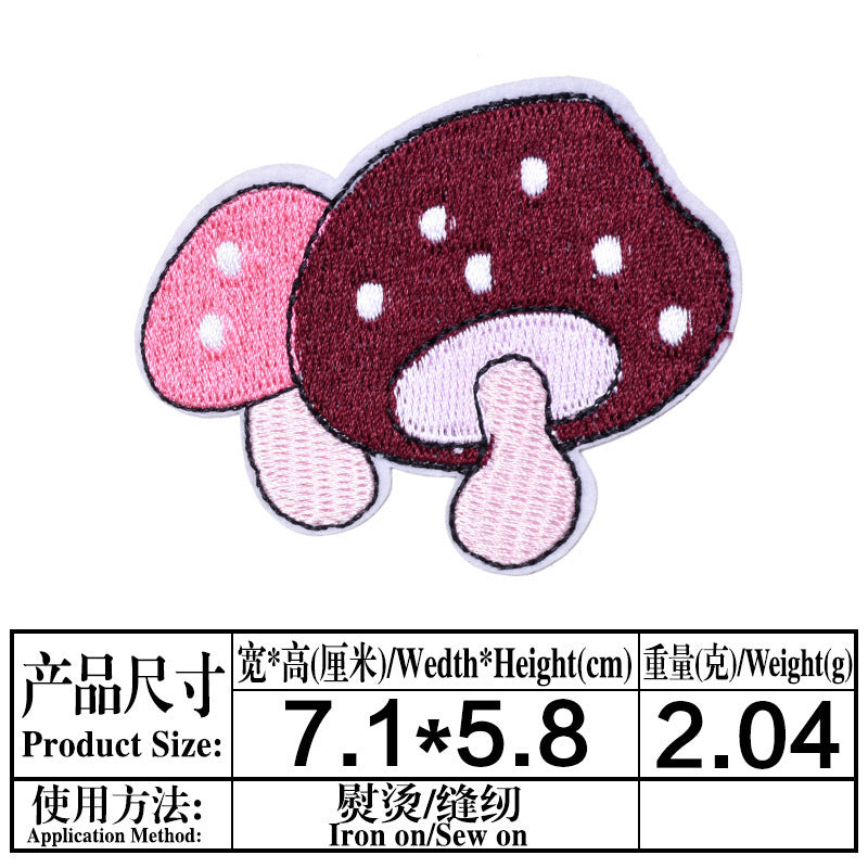 Wholesale Embroidered Fruit Patches 9 Styles Strawberry Cherry Cloth Applique For Clothing Bags Hats DIY Fashion Accessory