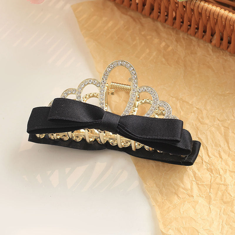 Wholesale Crown Fabric Bow Large Shark Clip