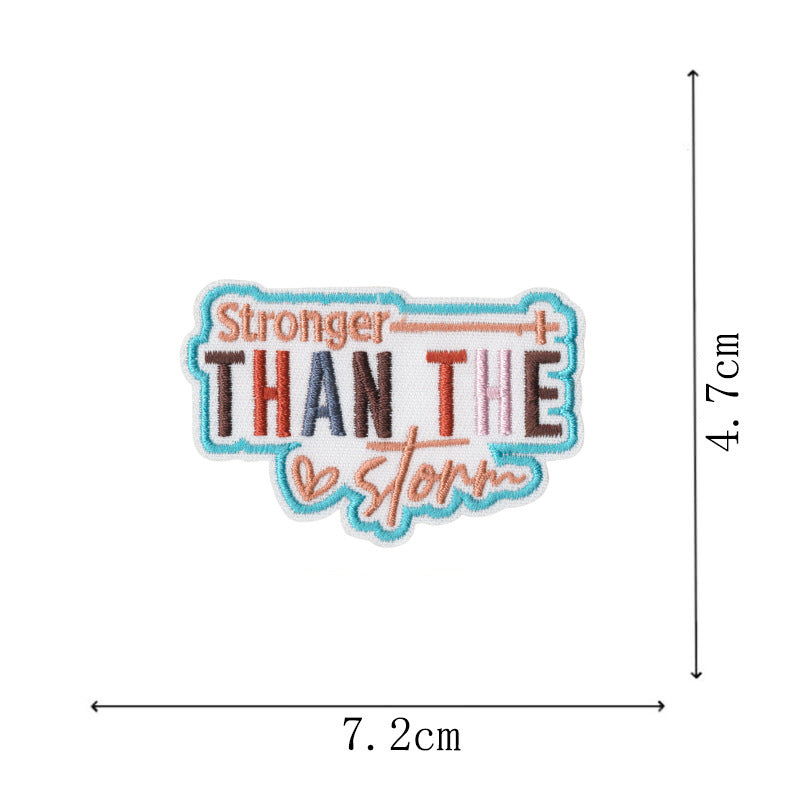 Wholesale Chic Embroidered Patches 16 Pcs Bible Verse Iron On Applique For et Clothing Decoration Resale Gift