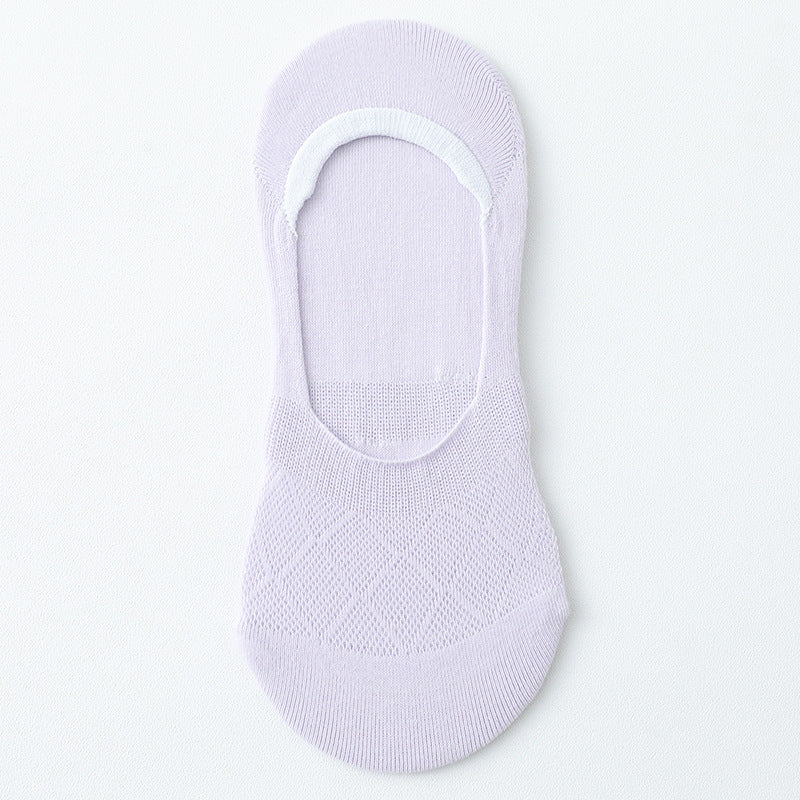 Wholesale low-top silicone non-slip and solid color boat sock